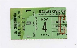 La Cenerentola Ticket Stub Dallas Civic Opera 1979 Music Hall Fair Park ... - £9.38 GBP