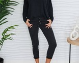 Milio Milano Crinkle Button Fly Jogger Black - €55,23 EUR