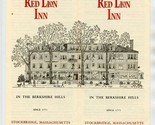 The Red Lion Inn Brochure Rates and 3 Postcards Stockbridge Massachusett... - £18.77 GBP
