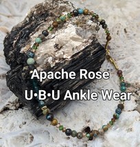 UBU Expression Unlimited Ankle Bracelet Turquoise &amp; Swarovski Crystals - £22.04 GBP