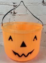 Carolina Enterprises Pumpkin Jack O Lantern Vtg 80&#39;s 1982 Bucket Trick or Treat - £15.66 GBP