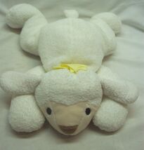 TY 1996 Pillow Pals BABA THE WHITE LAMB W/ YELLOW BOW 14" Plush Stuffed ... - $19.80