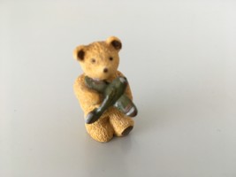 Teddy Bear With Model Plane Figurine - £2.50 GBP
