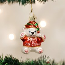 Old World Christmas Baby&#39;s 1ST Christmas Christmas Bear Ornament 12093 - £13.18 GBP