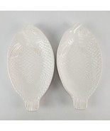 (Lot of 2) Vintage USA Oven Proof Serving Dish. Fish Plate White  #9374 - $36.60