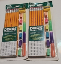 2 Pack Dixon Ticonderoga 25 Variety  (14428) Dixon pencils Real Wood NEW Sealed - £11.49 GBP