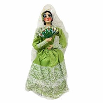 Vtg Spanish Flamenco Dancer Doll Munecos Carselle 12&quot; Dolls in LIGHT GREEN Dress - £19.58 GBP