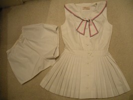 Ladies Tennis Dress Size 10 Sailor Collar Pleated Skirt - F B Horgan Vtg... - £215.54 GBP
