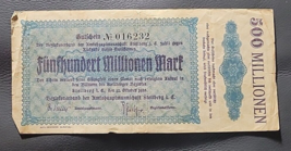 German 500 Mark from 1923 Notgeld Stollberg Uncirculated Banknote - $4.99