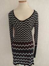 WHITE HOUSE BLACK MARKET sz M 8 Chevron striped Sweater Dress - $12.86