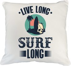 Make Your Mark Design Live Long Surf Long. White Pillow Cover for Rookie &amp; Exper - £19.54 GBP+