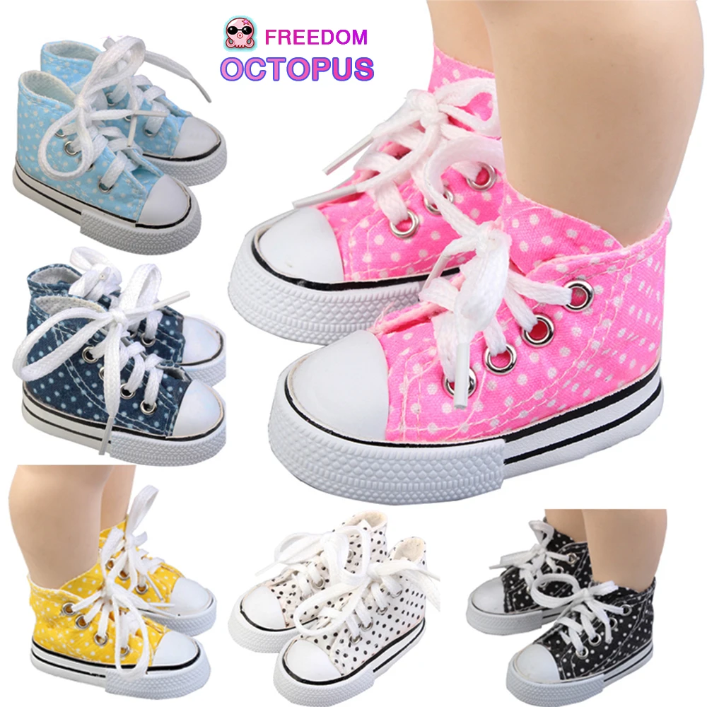 Canvas Doll Shoes For 1/3 BJD Doll Mini 7.5cm High-top Canvas Sneakers For - £6.60 GBP+