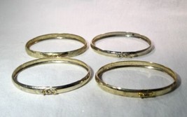 Vintage Signed Designer Lot Sterling Silver Bangle Bracelets - Lot of 4 ... - £63.11 GBP