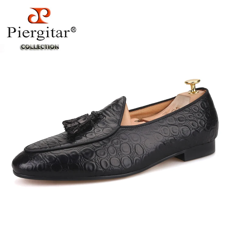 Handmade embossed Genuine Leather Men shoes party and wedding Men&#39;s loaf... - $253.84