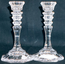 Pair of Mikasa Colonnade Crystal Candlesticks Candle Holders Made in Aus... - $25.99