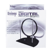 Uninex KK8108: HDTV Digital Amplified Antenna w/ Power Adapter - Black - £27.72 GBP