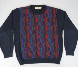 Norm Thompson 3D Textured Sweater Pullover Black Mens Large Canada Grandpa - $28.45