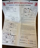 Tecumseh ENGINE SPEED ADJUSTMENT 5.0-12.5HP VERTICAL SHAFT ENGINES Poster - $19.78