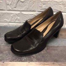 Antonio Melani &quot;Pretty&quot; Size 11 M Brown Leather Glove Fit Pumps chunky heel - $29.45