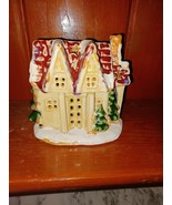 Northern Lights At Home Tea Light Holder 5&quot; Winter House #2 - $26.94 CAD