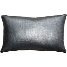 Tuscany Linen Platinum Metallic 12x19 Throw Pillow, Complete with Pillow Insert - £30.17 GBP