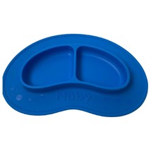 Nuby Blue Sure Grip Miracle Mat Silicone Plate Dish Baby Toddler - $9.89
