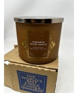 Bath and Body Works White Barn Cinnamon Spiced Vanilla 3 Wick Jar Candle - $33.72 CAD
