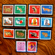 GERMANY  BRD  STAMPS  1967   LOT OF 14  MNH - $2.03 CAD
