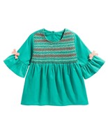 First Impressions Infant Girls Smocked Top,Peacock Green,6-9 Months - £11.85 GBP