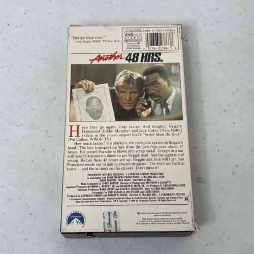 Another 48 Hrs. (VHS, 1990) Eddie Murphy Nick Nolte Hours VCR Video ...
