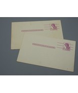 Vintage Posten Von 2 Vor Gestempelt Umschlag Karte Lincoln 4 Cent - $27.88