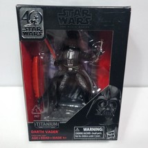 Star Wars The Black Series Titanium Darth Vader 40th #01 Hasbro - £28.47 GBP