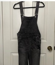 We The Free Carly Flare Overalls Women&#39;s size 28 Free People Charcoal Wash - £22.05 GBP