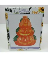 Vintage Halloween Porcelain Pumpkins Tea Light Holder Jack-O-Lanterns 6&quot;... - €10,96 EUR