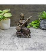 3&quot; Mini Resin Saraswati Wisdom and Arts Hindu Goddess Statue Deity with ... - $364.88 MXN