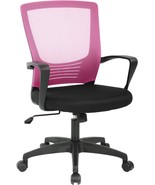 Office Chair Ergonomic Cheap Desk Chair Mesh Computer Chair Rolling, Pink. - $83.36 CAD