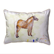 Betsy Drake Shetland Pony Large Indoor Outdoor Pillow 16x20 - £37.60 GBP