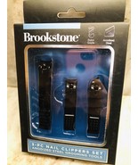 ShipN24Hours. New-Brookstone 3 - PC Nail Clippers Set. Black. - $219.48 MXN
