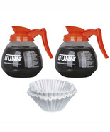 BUNN Coffee pots 2 decaf 12 cup 64oz glass 42401.0103 &amp; 100 FREE CF12 FI... - €39,94 EUR