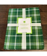 Storehouse St Patrick’s Day Green White Plaid Tablecloth 60”x 84” new - £27.62 GBP