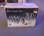 Vtg Crisa Christmas Holly Berry 7 pc Beverage Set Pitcher w/6 Ice Tea Gl... - $59.39