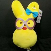 Peep Yellow Plush Dances Giggles Hopping Bunny 12” Stuffed Animal Peeps Easter - £25.37 GBP