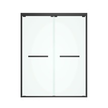 60x76&quot; Black Framed Sliding Shower Door - $614.99