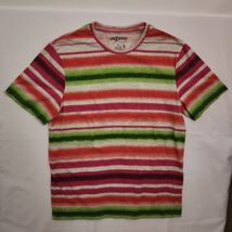 Pre-owned good condition men multicolor striped small t shirt - $10.99