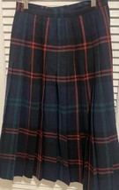 JONES NEW YORK Vintage Style Plaid Pleated Wool Skirt Women&#39;s Size 10 Ac... - $49.12 CAD