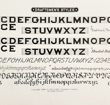 Draftsmen&#39;s Styles Font Example 1899 Victorian Craft Drawing Ephemera DW... - $375.23 MXN