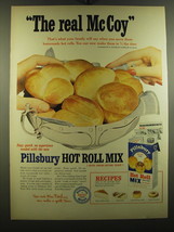 1950 Pillsbury Hot Roll Mix Ad - The real McCoy - £14.73 GBP