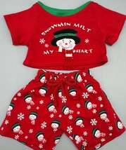 Build a Bear Snowmen Melt My Heart Christmas Snowman Pajamas PJs 2 Piece... - $182.19 MXN