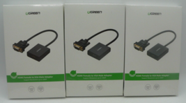 Lot of 3 UGREEN HDMI Female to VGA Male Adapter (w/ 3.5mm Audio Jack) NE... - $130.61 MXN