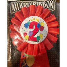 2nd Birthday Award Ribbon Party Supplies I Am 2 New 1 Per Package - $3.25